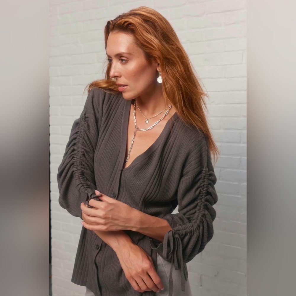 NWT JOELLE Collection Zaz Roomy Cardigan, Size L - Picture 2 of 10